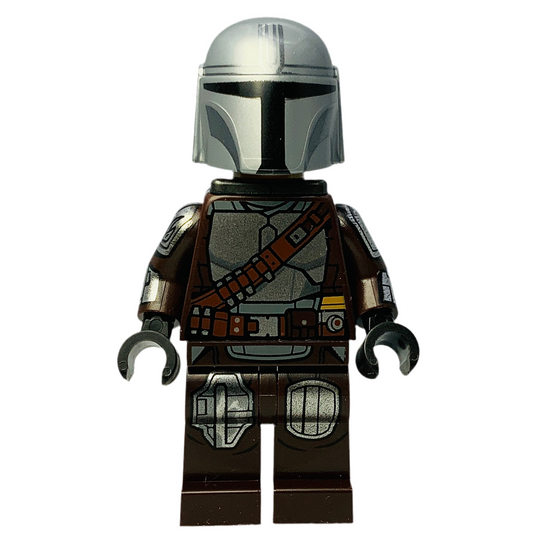 Din Djarin - Silver Beskar Armor, sw1258 (with Detailed Helmet, Printed Face, Jetpack), LEGO® Star Wars Minifigure
