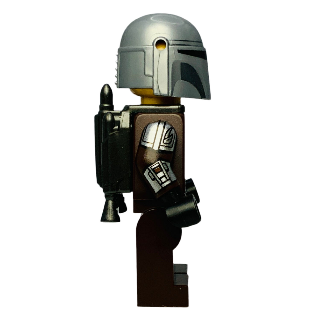 Din Djarin - Silver Beskar Armor, sw1258 (with Detailed Helmet, Printed Face, Jetpack), LEGO® Star Wars Minifigure