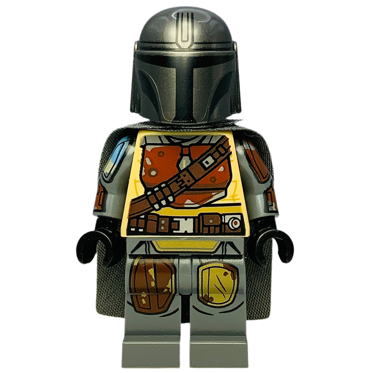 Din Djarin - Brown Durasteel Armor, sw1242 (with Arm Printing, Detailed Helmet), LEGO® Star Wars Minifigure