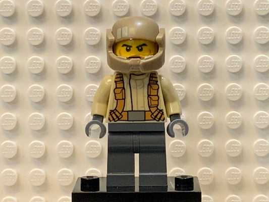 Resistance Trooper, Tan Jacket, Frown, Cheek Lines, sw0698 - LEGO® Star Wars Minifigure