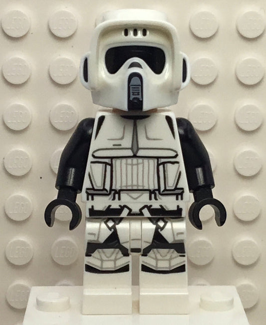 Imperial Scout Trooper - Male, Dual Molded Helmet, Light Nougat Head, Scowl, sw1007